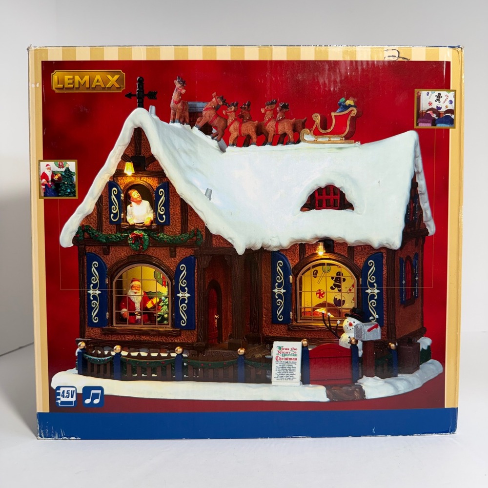 Lemax Sights and Sounds Twas The Night Before Christmas Animated Village 55922